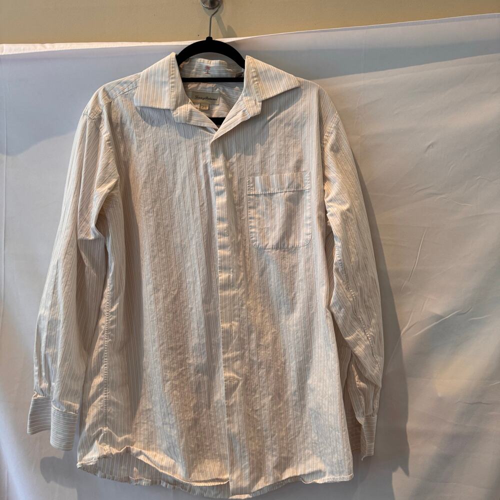 Tommy bahama white with stripes 15.5